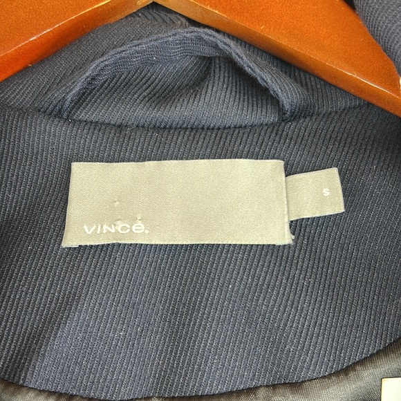 NWT Vince Button Up Jacket Coat Blue Womens Size S Cotton Blend Snap Button - Picture 8 of 12